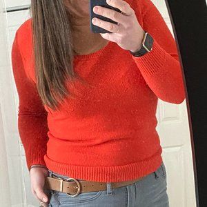 EUC Old Navy Bright Red Scoop Neck Sweater Sz L